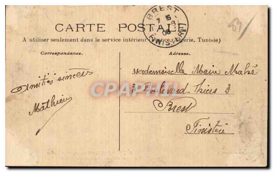 Toulon - Place de la Liberte - CPA — Verso