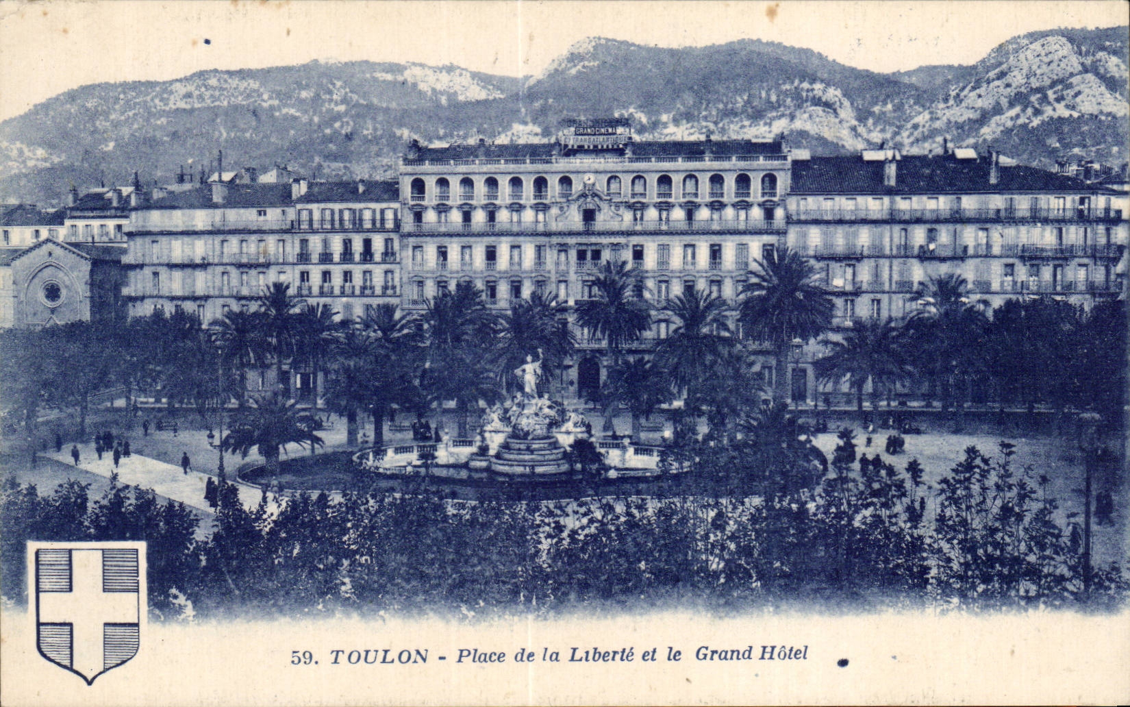 Toulon - Place de la Liberté et le Grand Hôtel — G. Artaud, éditeur de la Closse, Nîmes