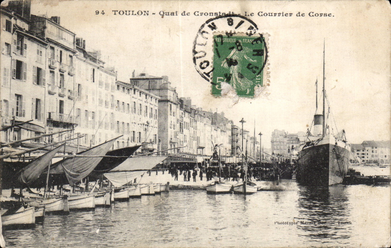 Toulon - Le Quai - Le Courrier de Corse - CPA