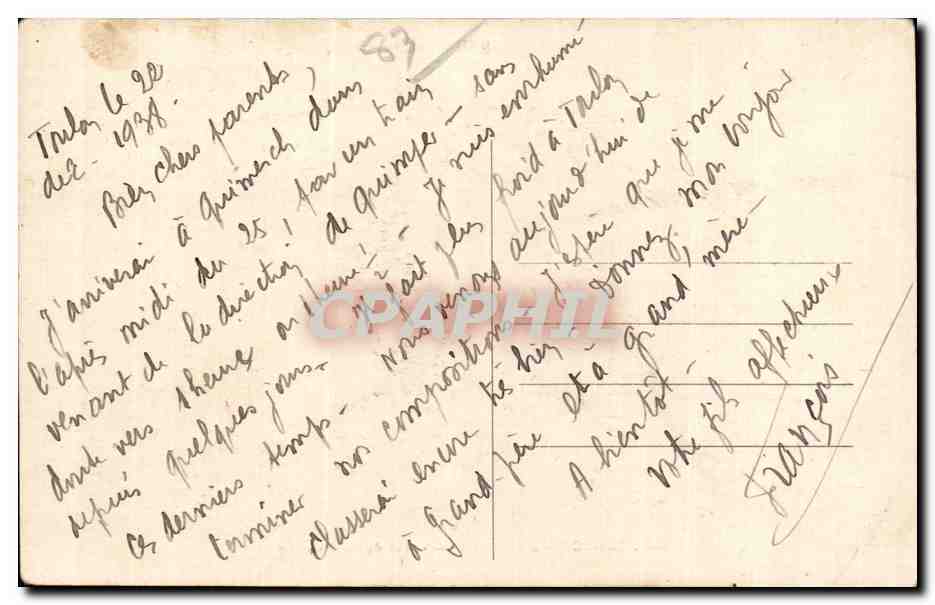 Toulon-Mourillon — Hotel de la Réserve — Verlag CPAPHIL, Nr. 2244 — Rückseite