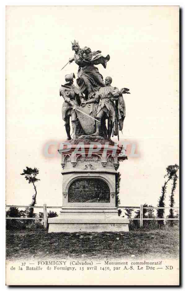 Formigny (Calvados) — Gedenkmonument der Schlacht von Formigny, 15. April 1450, von A.S. Le Duc — Nr. 37