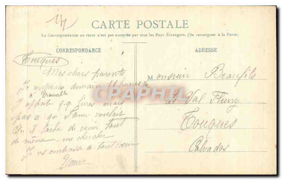 Lisieux - La Rue de la Paix - CPA — Rückseite