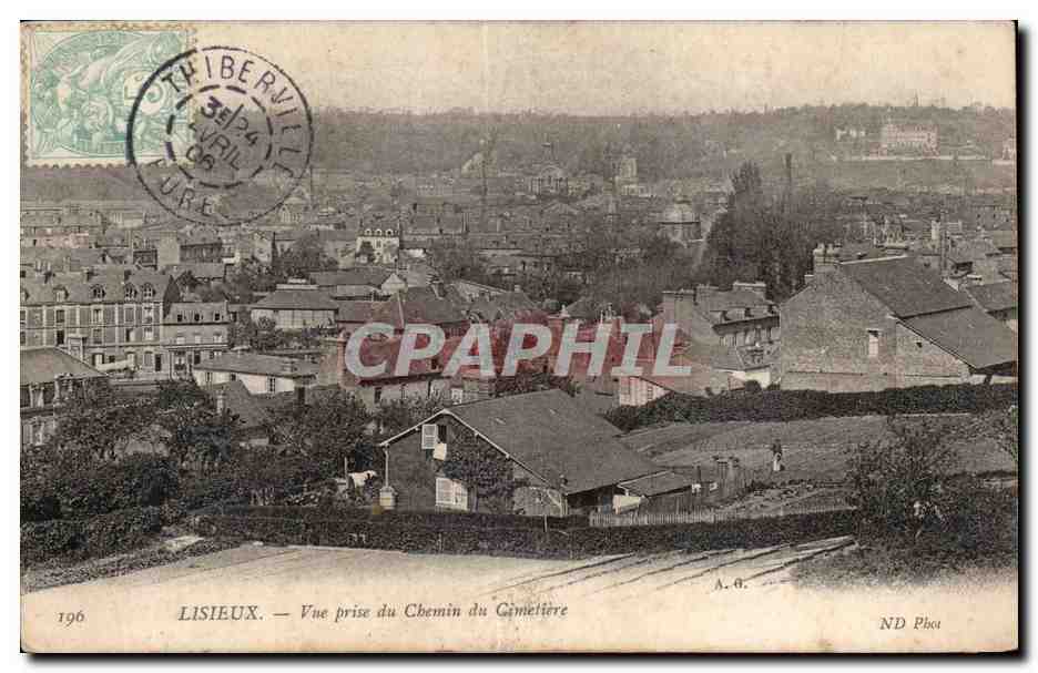 Lisieux - Vue prise du Chemin du Cimetiere - CPA