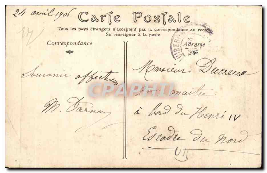 Lisieux - Vue prise du Chemin du Cimetiere - CPA — Verso