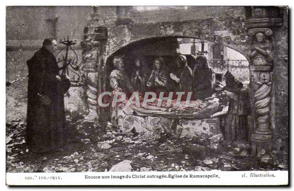 CPA Encore une image du christ outragee Eglise de Ramscapelle 