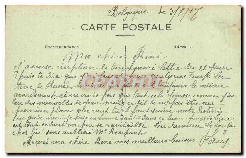 CPA Militaria Beninghe Maison bombardee — Rückseite
