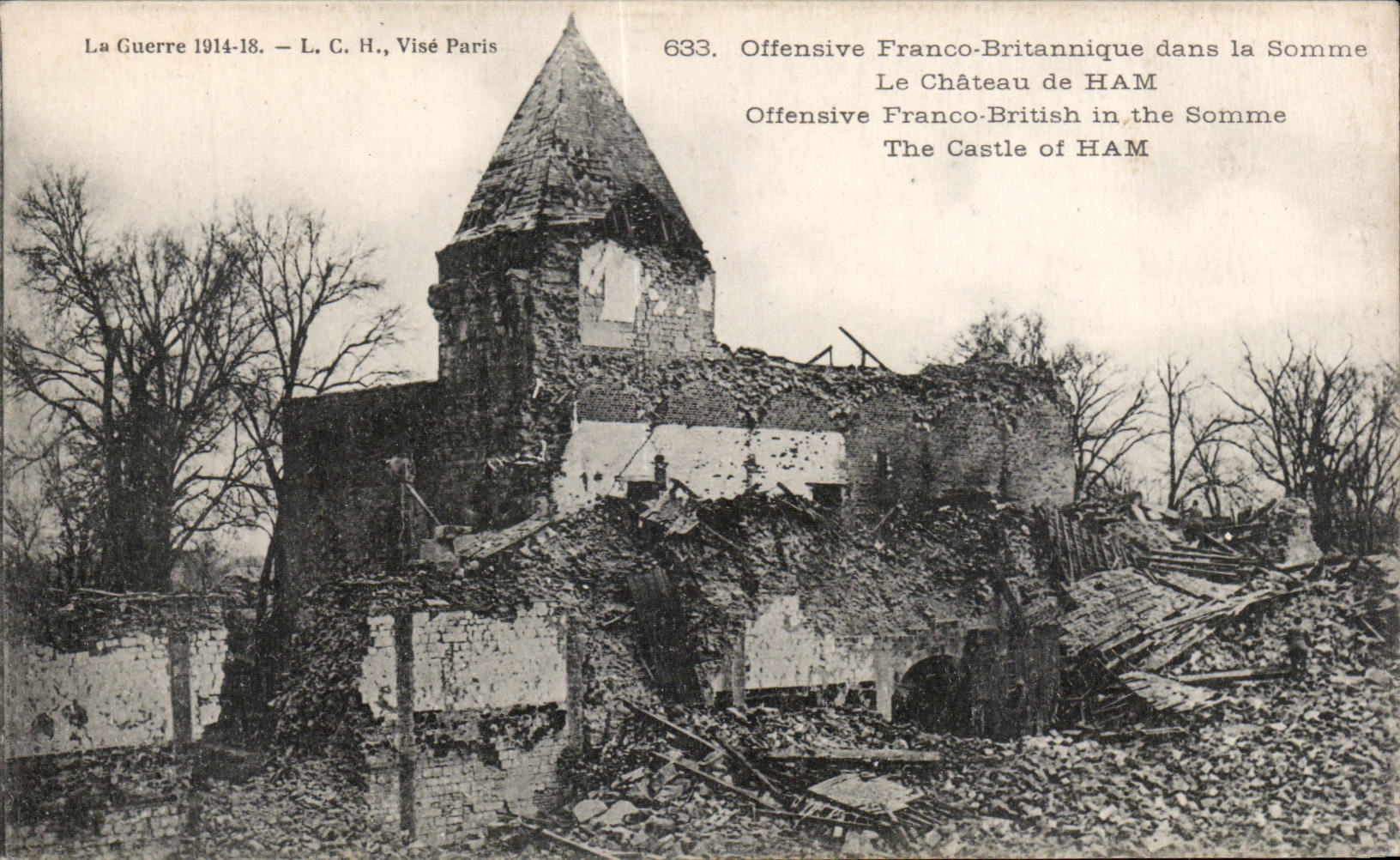 CPA Militaria Offensive franco britannique dans la Somme Le chateau de Ham