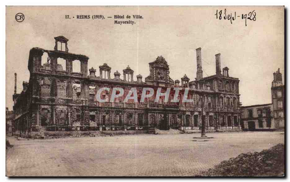 CPA Militaria Reims Hotel de ville