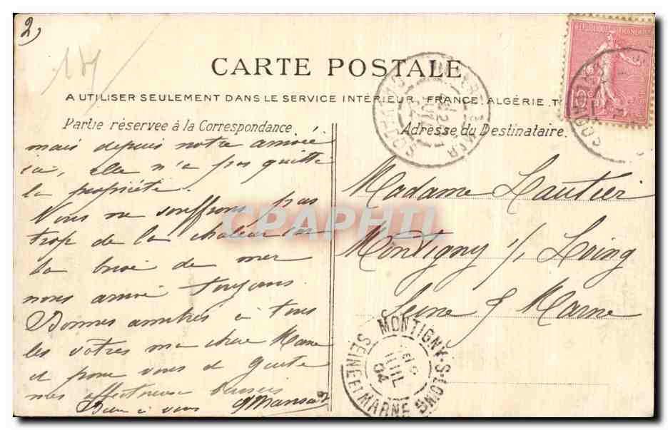 Villers-sur-Mer — Sur la Plage — La C.P.A. n°16 — Verso