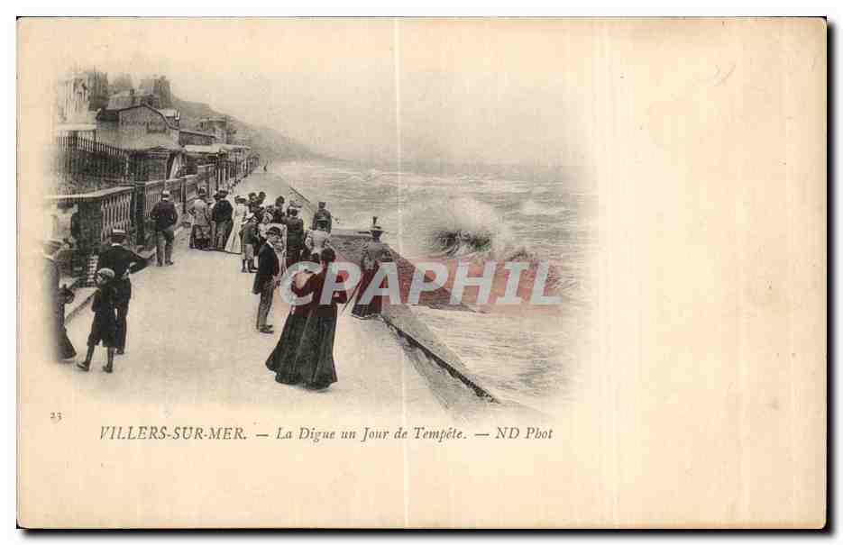 Villers-sur-Mer — Die Digue an einem Sturmtag — ND Pbot