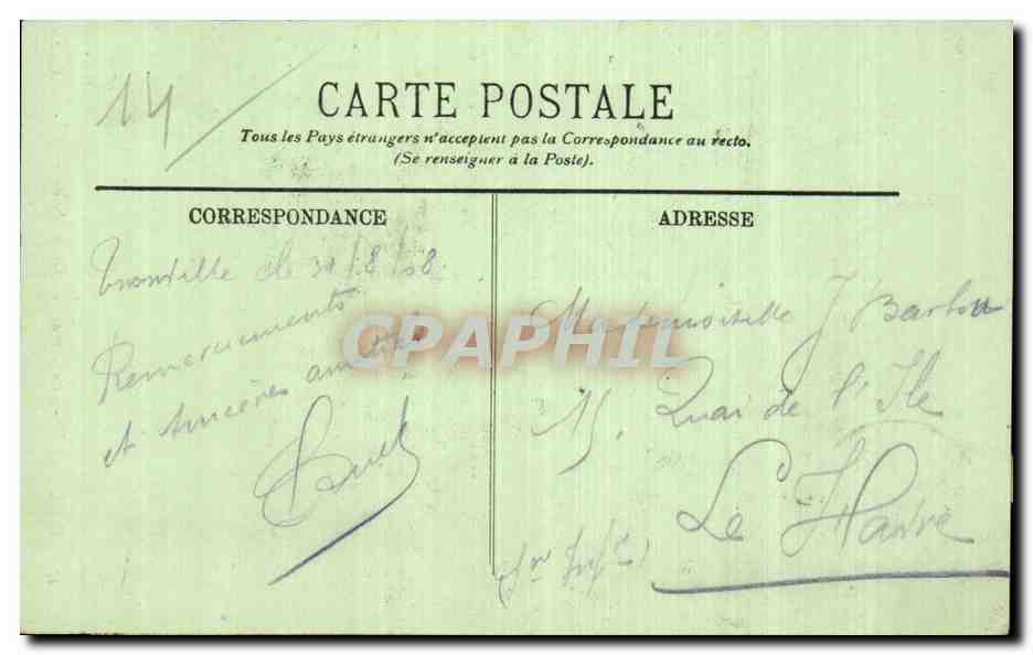 Trouville - La Terrasse du Grand Salon - CPA  — Verso
