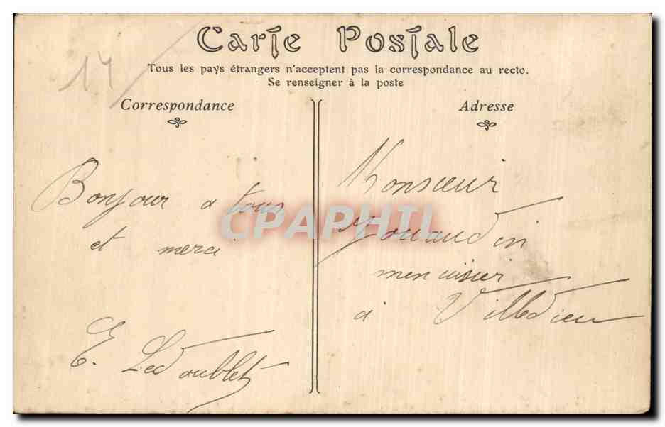 Trouville-sur-Mer — Sur les Roches Noires — Éditeur : Postes — Verso