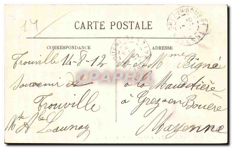 Trouville - Les Jetees a l heure de la Maree - CPA  — Verso