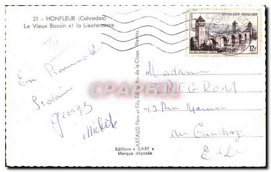 Honfleur — Le Vieux Bassin et la Lieutenance — Editions Gaby — Reverso