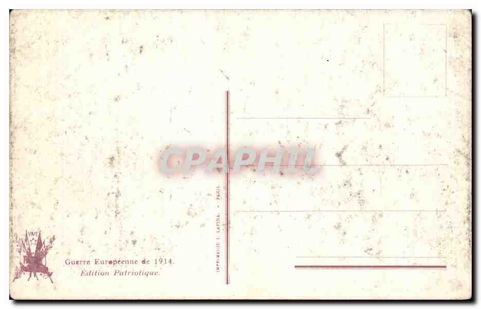 CPA Militaria Infanterie avec mitrailleuse — Rückseite