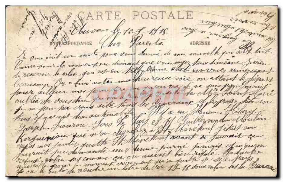 CPA Militaria Paris Obus de 420 expose aux Invalides — Rückseite