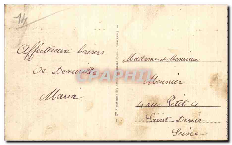 CPA Villerville Les villas Velo Cycle — Verso