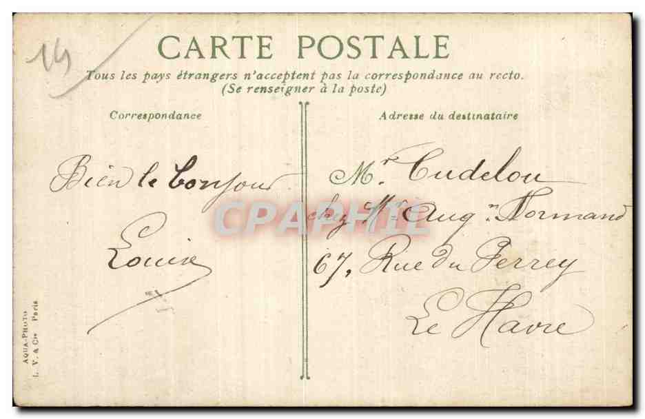 CPA Ouistreham le canal de Caen a la mer — Rückseite