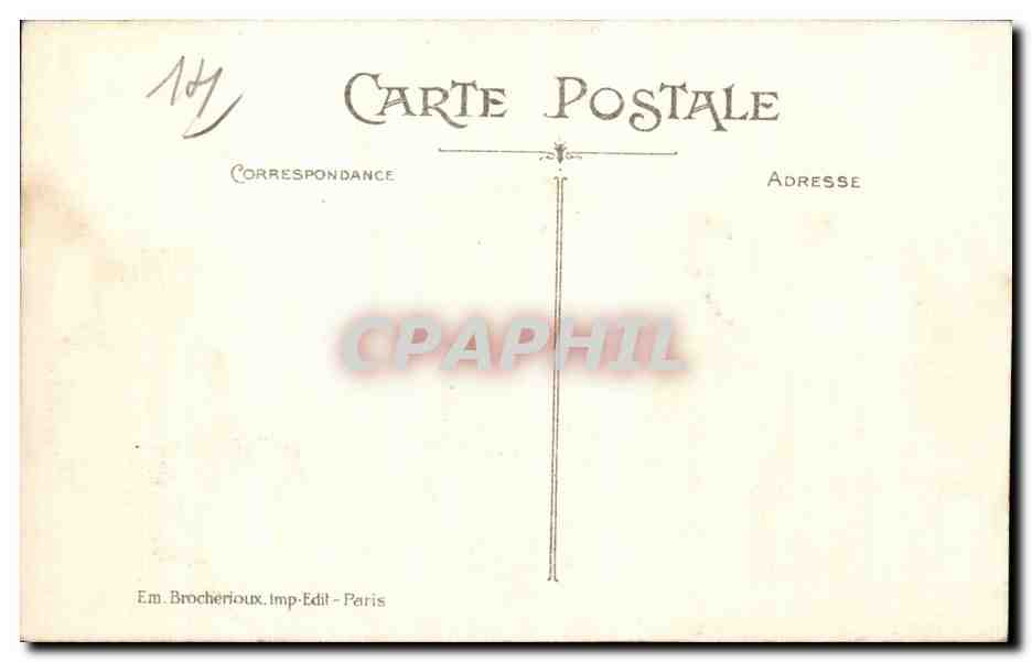 CPA En Normandie la partie de dominos Folklore — Verso