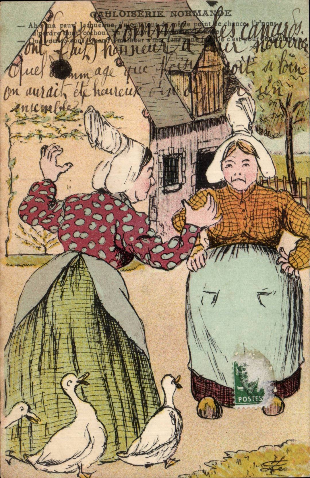 CPA Notre Normandie Gauloiseries normandes Folklore Costume