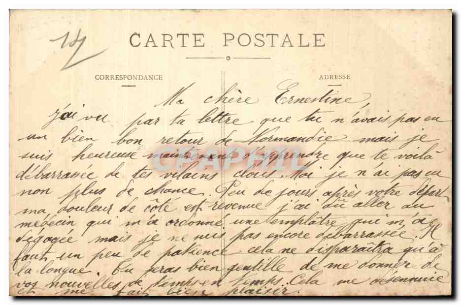 CPA Notre Normandie Gauloiseries normandes Folklore Costume — Verso