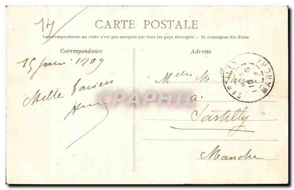 CPA Caen Rond point de l Orne et cours Calfarelli — Verso