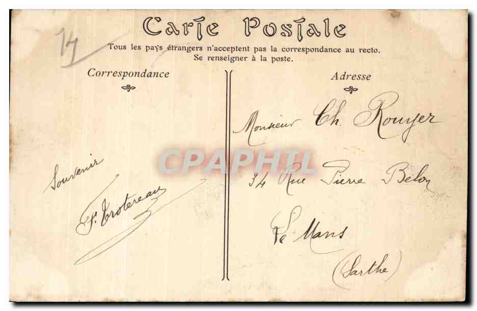 CPA Deauville Le bassin des yachts — Verso