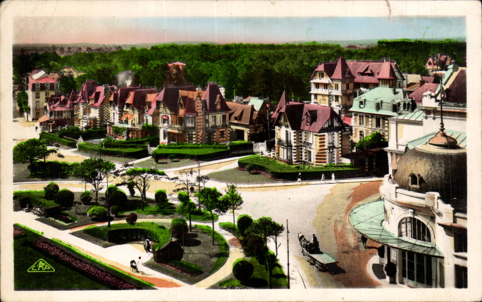Cabourg — Les Jardins du Casino et les Villas — REAL PHOTO - C.A.P. - n°392