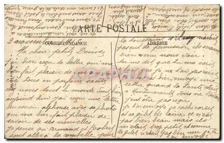 CPA Militaria Arras Interieur de la cathedrale Le choeur apres le bombardement  — Rückseite
