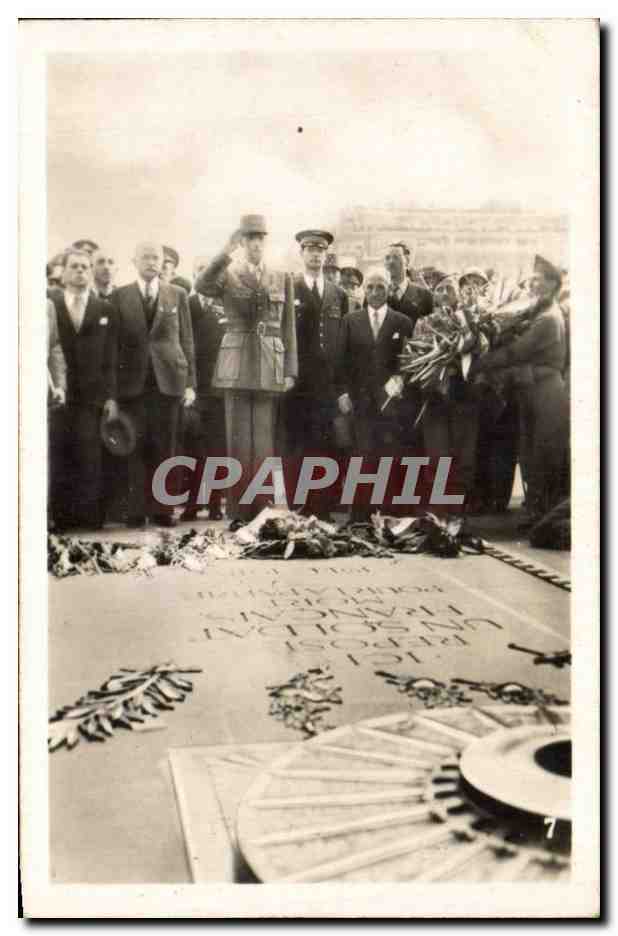 CPA Militaria Paris Arc de Triomphe tombe du soldat inconnu 