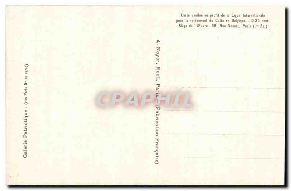 CPA Militaria Dernier lambeau de l heroique Belgique Roi Albert — Rückseite