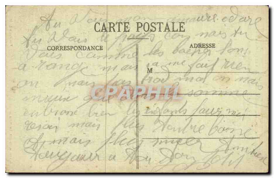 Serres - La iglesia bombardeada por los alemanes — La Guerra en Lorena en 1914-15-16 — E. Bautier, N° 401, Lorena — Reverso