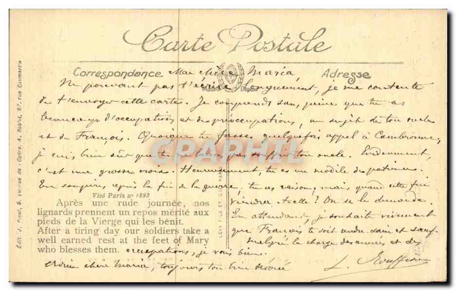 CPA Militaria Nos eglises ont donne asile a nos soldats — Rückseite