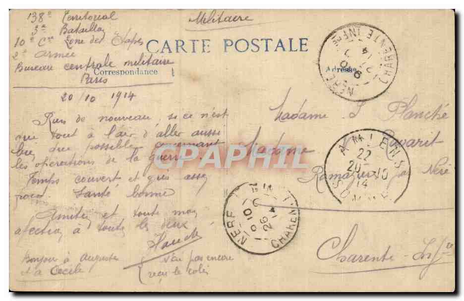 CPA Militaria L armee russe Cosaques s appretant a charge Russie Russia — Rückseite