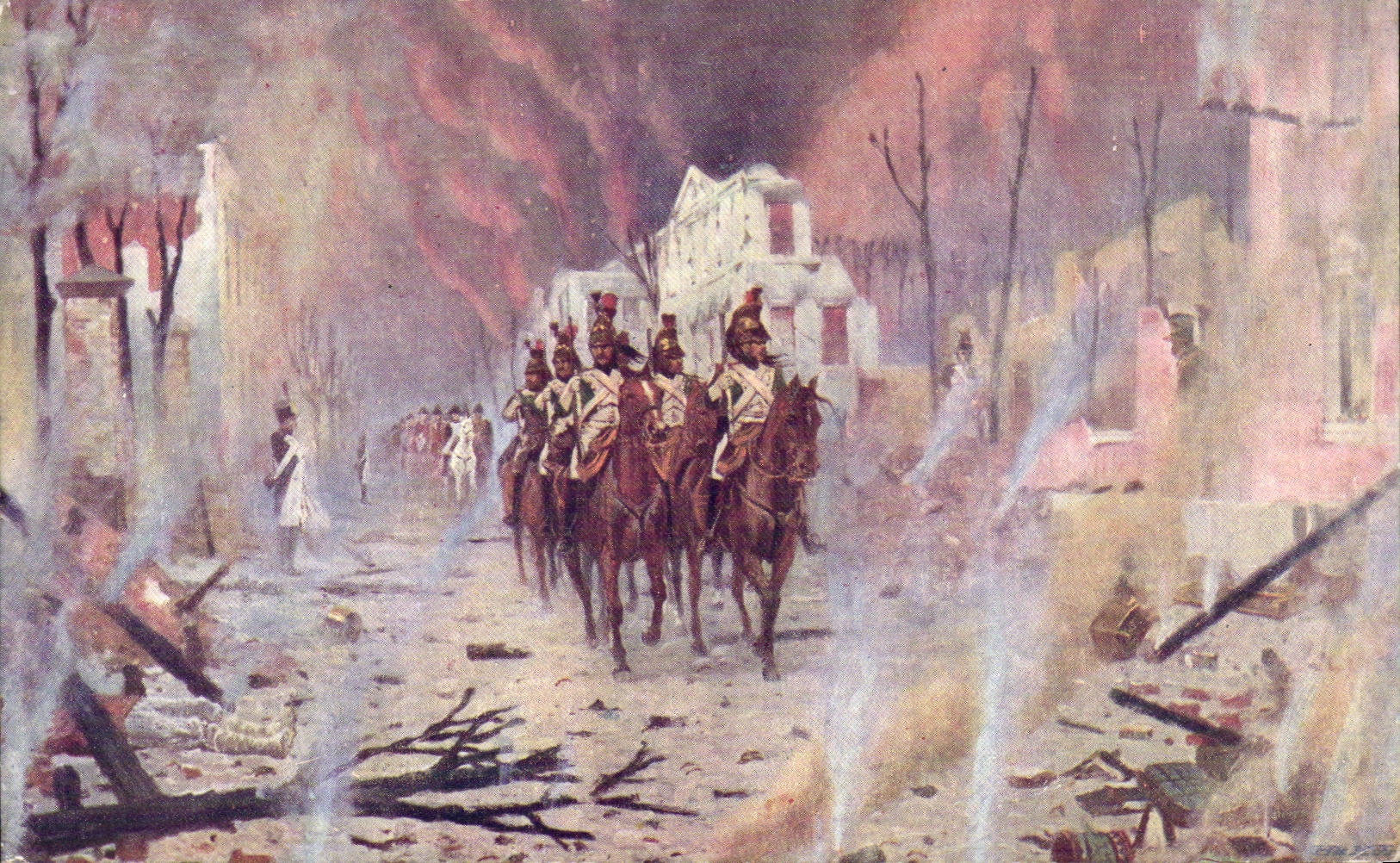CPA Militaria Verestchaguine Le retour du palais Pierre 