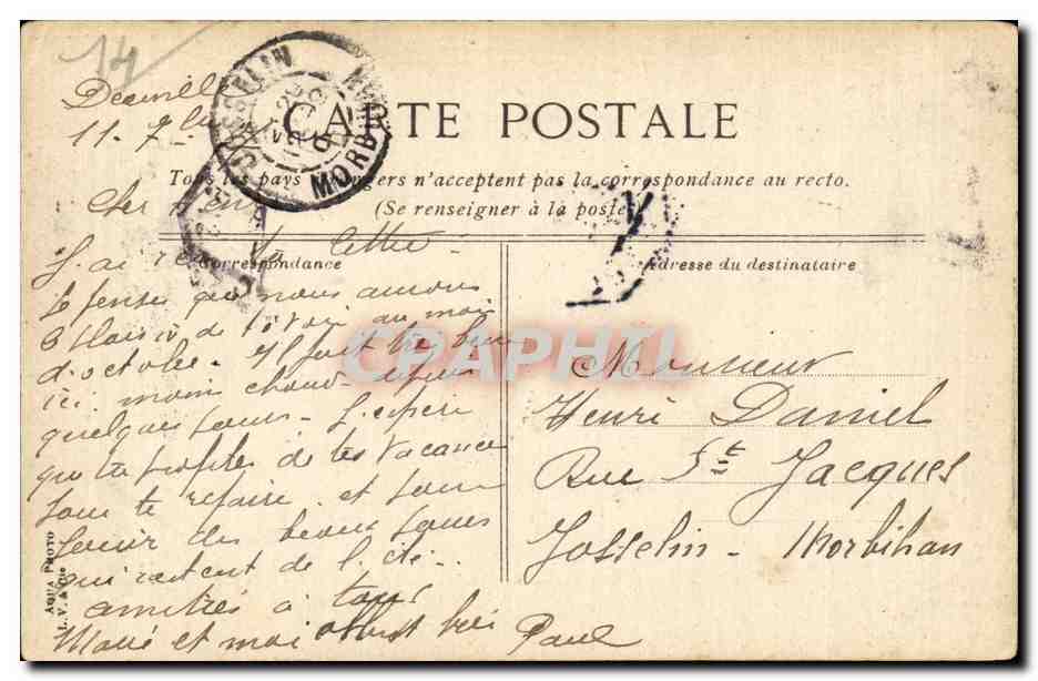 Trouville - L'arrivée d'un torpilleur — éditeur J. Lecaille, n°16 — Verso