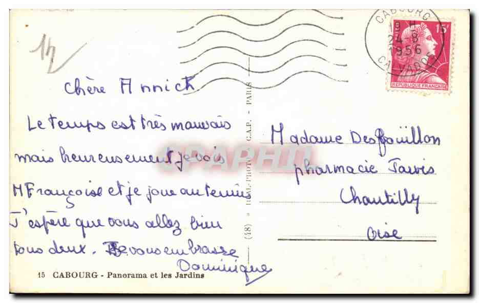 Cabourg - Panorama et les Jardins — (18) — HAE. PHOTO. C.A.P. — Reverso