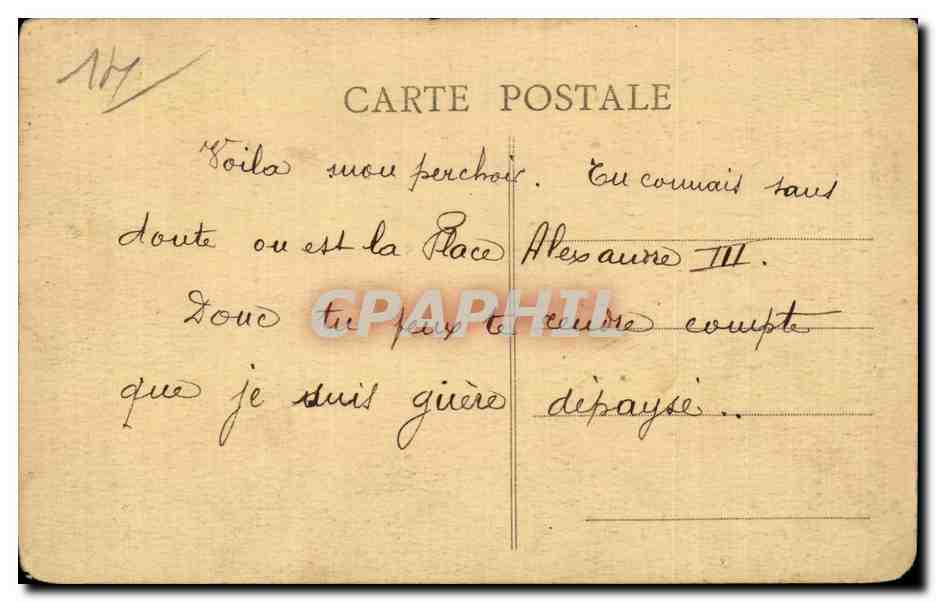 CAEN — Place Alexandre III et Entrée de la Rue St-Jean — éd. Talvet, n°78 — Verso