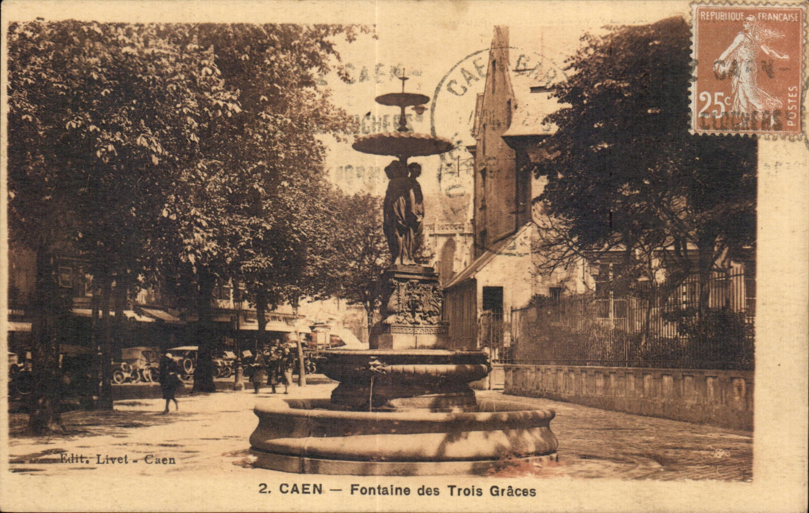 Caen - Fontaine des Trois Graces - CPA 
