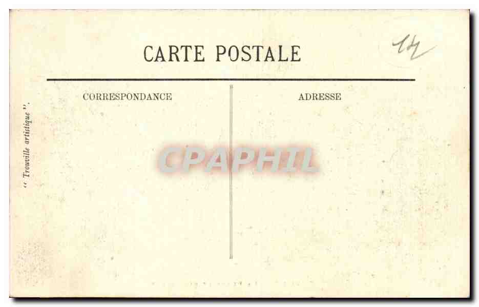 Trouville - La Plage et les Villas - CPA  — Verso