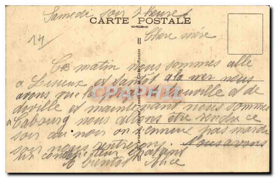 Cabourg - La Plage - Le Bain de Soleil - CPA  — Rückseite