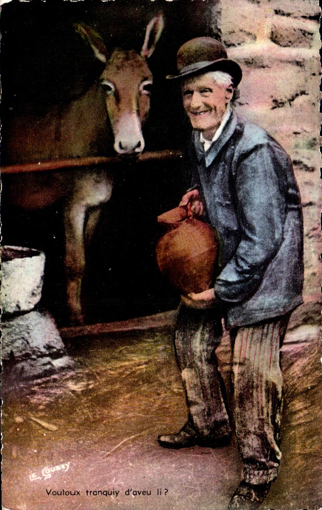 Folklore - Costumes - La Normandie - ane - donkey - CPM