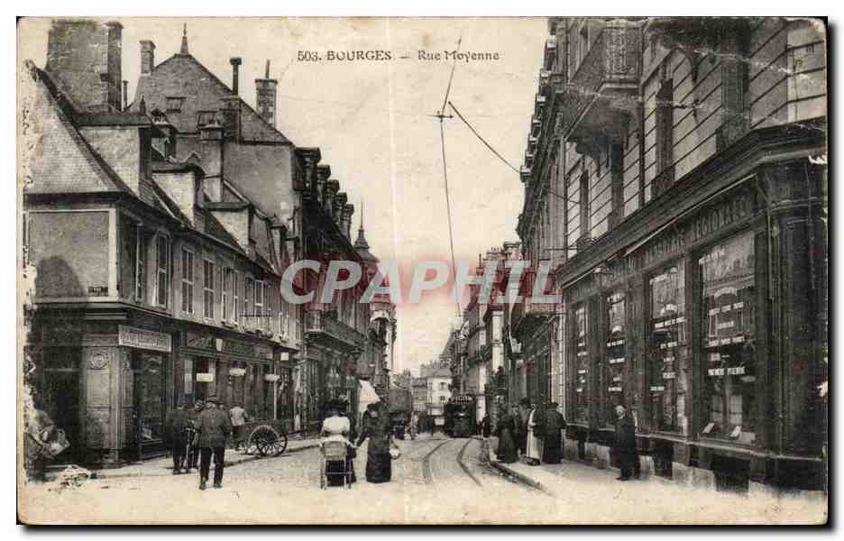 Bourges — Rue Moyenne — Éditeur : Frat. de Phototypie - Châteauroux, n° 503