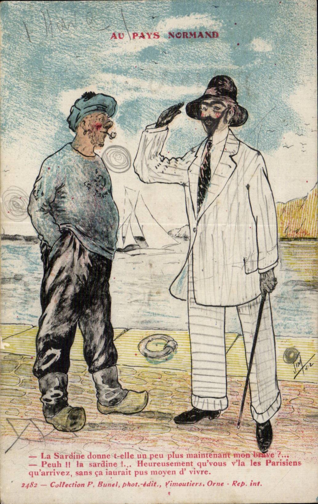 La Normandie - Au Pays Normand - Illustration - Humour - CPA 