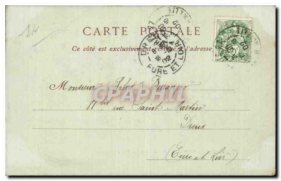 Trouville - La Plage - Chalets et Villas - CPA  — Verso