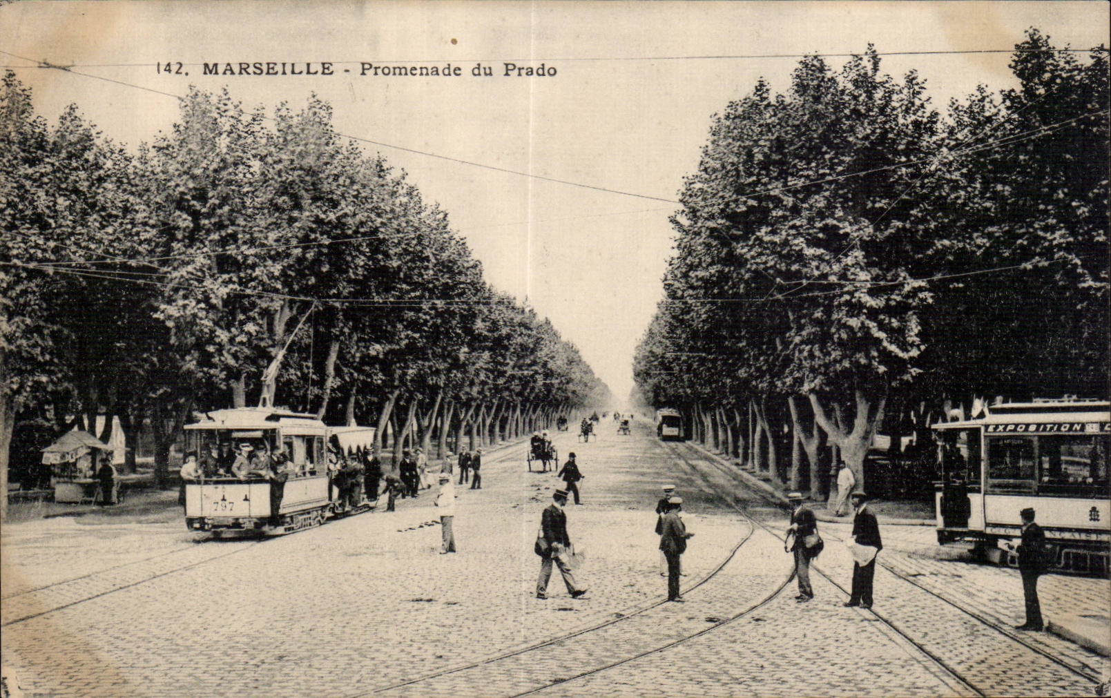 Marseille - Promenade du Prado Tramway - CPA 