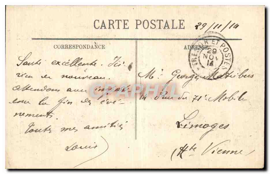 CPA Guerre de 1914 Effets de notre 75 ! Canon  — Rückseite