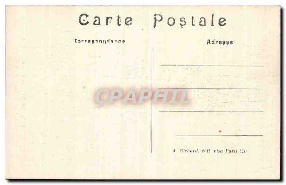 CPA Guerre de 1914 Militaria Soissons apres le bombardement La rue du Pont D Etain  — Rückseite