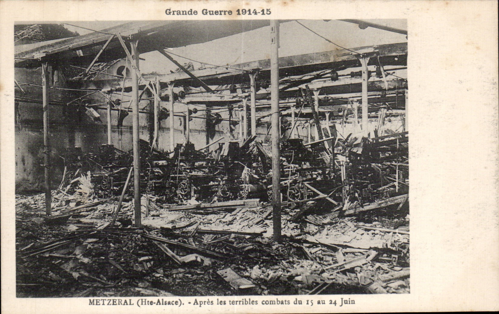 CPA Guerre de 1914 Militaria Metzeral Apres les terribles combats du 15 au 24 juin 