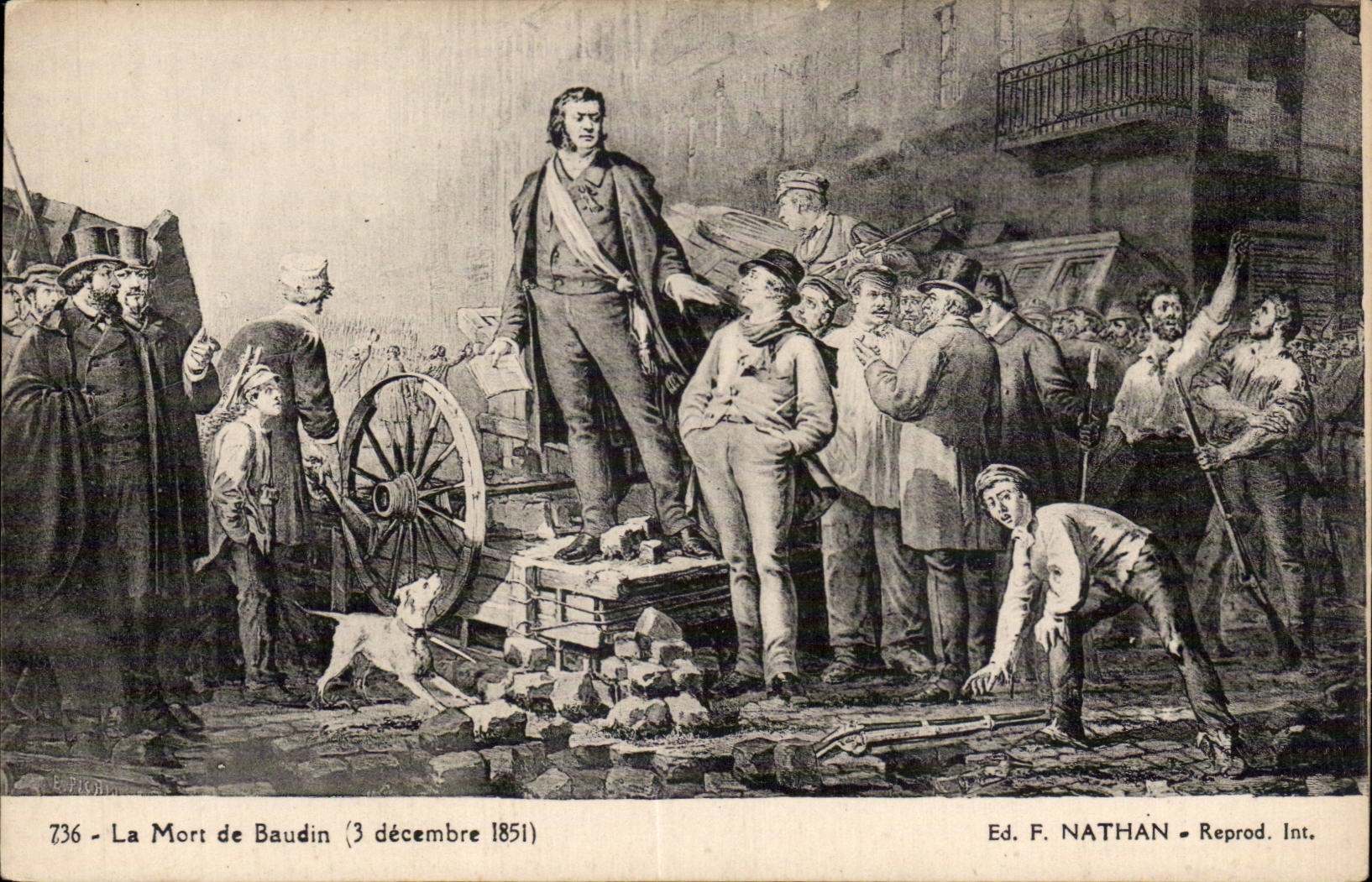 CPA La mort de Baudin 3 decembre 1851